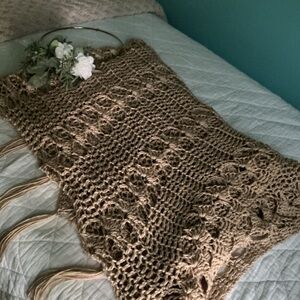 Beautiful Handmade Boho Crochet Blanket/Throw
